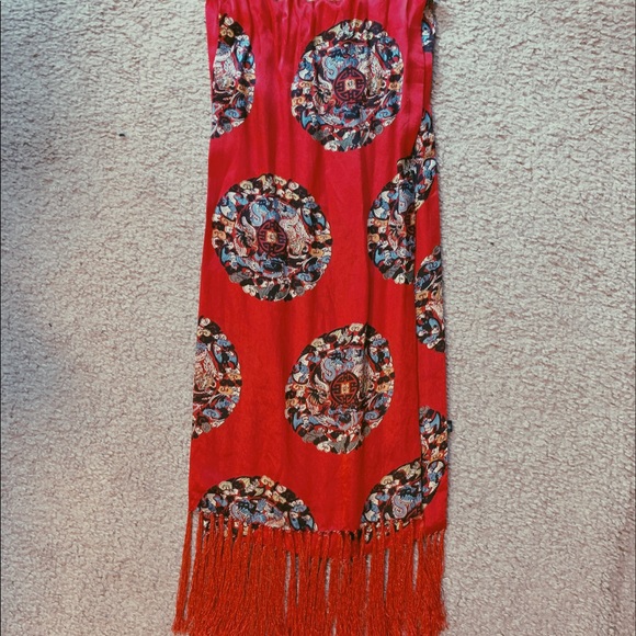 Vintage Accessories - Silk Red Scarf Vintage Accessories - Silk Red Scarf